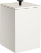 Lixeira de Piso Linea Sottile Off White Fosco Black Matte