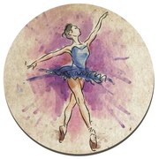 Quadro Placa Decorativa Redonda Bailarina C03 - D'Rossi