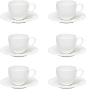 Jogo de 6 Xícaras Cafezinho C/ Pires Strauss  Blanc