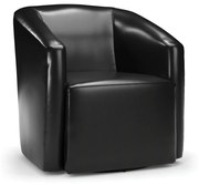 Poltrona Decorativa Base Giratória Stella Max Sintético PU D03 - D'Rossi - Preto