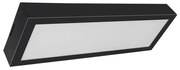 Plafon Led Sobrepor Preto 27w 3000k Valencia