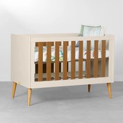 Berço Mini Cama Noah com Pés Retrô Mel - Areia e Savana