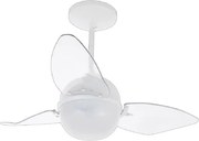 Ventilador De Teto Termoplástico Metal Cristal Smart