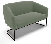 Sofá 2 Lugares Namoradeira Industrial Preto Stella Bouclê D03 - D'Rossi - Verde Pistache