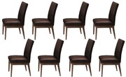 Conjunto 8 Cadeira Decorativa Luana Factor Marrom
