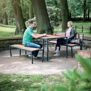 Conjunto Bancos E Mesa Madeira Luxo City Design Camilla