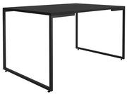 Mesa de Jantar 4 Lugares Retangular Industrial 135cm Porto Preto L06 - D'Rossi