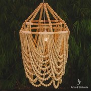 Luminária Boho em Madeira | Bali