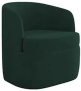 Poltrona Giratória Decorativa para Sala Dandara Z08 Veludo Verde - Mpo