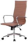 Cadeira Sevilha Eames Alta PU Fendi Base Cromada 115cm - 62972 Sun House
