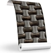 Papel de Parede Madeira 3D Ena Dcorando