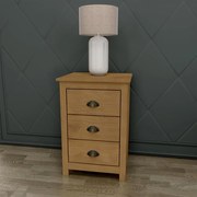 Mesa de Cabeceira 3 Gavetas Madeira Maciça Osiris Freijó - G74 - Gran Belo