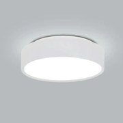 Plafon De Sobrepor Redondo Clear Ø33X11Cm 2Xe27 / Metal E Acrilico | U... (BT - Branco Texturizado)