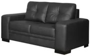 Sofá 2 Lugares 170cm Sala Couro Milano Preto  - Scala Decor