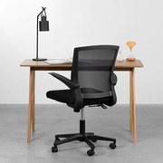 Conjunto Office - Escrivaninha Petit Natural 1,18m + Cadeira de Escritório Todd Preto