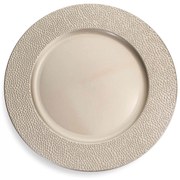 Sousplat Redondo Decorativo Natalino Champanhe 33x33x33 cm F04 - D'Rossi