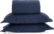 Porta Travesseiro Kacyumara 200 Fios Vida Bela Tinto - Azul Marinho  50 x 70 cm