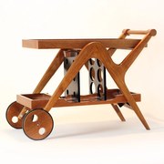 Carrinho Bar Brunello Madeira Maciça Miller Interiores -