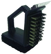 Escova Para Limpar Grelha com Esponja 3X1