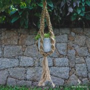 Macramê Plant Hanger em Sisal