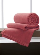 Manta Casal de Microfibra Corttex Rosa