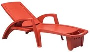 Espreguiçadeira Sole Reclinável Terracota em Polipropileno com Proteção UV Pisani