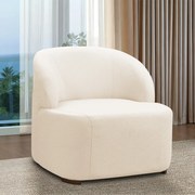 Poltrona Decorativa Orgânica kit 2 Diully Bouclê E03 - D'Rossi - Bege