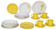 Kit de Jantar Floral Amarelo 20 Peças