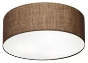 Plafon Cilíndrico Md-3005 Cúpula em Tecido 40x12cm Café - Bivolt