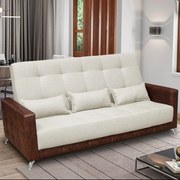 Sofá-Cama 2,00 m  3 Lugares Luxury - Linho Bege Compose Whisky