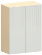 Armário de Cozinha 60cm 2 Portas Pierre Carvalho/Cinza L01 - Mpozenato