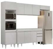 Armário de Cozinha Modulada 4 Peças CP10 Balcão Branco - Lumil