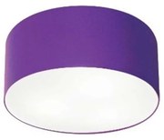 Plafon Cilíndrico Md-3010 Cúpula em Tecido 30x12cm Roxo - Bivolt