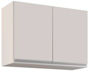 Armário Aéreo de Cozinha Lavanderia 02 Portas Eva 80 cm L06 - D'Rossi - Branco