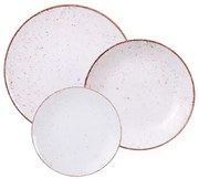 Jogo de Pratos Tramontina Rústico Marrom em Porcelana Decorada 12 Peças