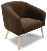 Cadeira Sala de Jantar Pé Palito Natural Stella Suede D03 - D'Rossi - Marrom