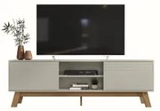 Rack Bancada Para TV 75 Pol 180cm Dulce Off White Z49      - Mpozenato
