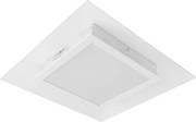 Plafon Led Embutir Quadrado Branco 25w Lisboa - LED BRANCO QUENTE (3000K)