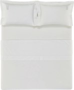 Jogo de Cama Trussardi Portello Cetim 300 Fios Branco - Casal Casal