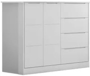 Cômoda Infantil 2 Portas 4 Gavetas Lilly Z39 Branco - Mpozenato
