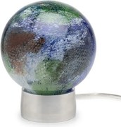 Luminária Pequena Planeta Terra Murano Cristais Cadoro