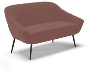 Namoradeira Giovana 02 Lugares Veludo Pés Palito de Ferro D03 - D'Rossi - Rose