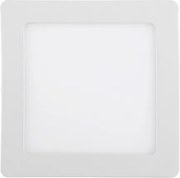Plafon Led De Sobrepor Quadrado Branco 12w Moldura - LED BRANCO FRIO (6000K)