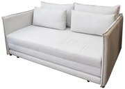 Sofa Cama Bed 2 Lugares Assento Tecido Fendi Base Madeira 152 cm - 69805 Sun House