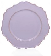 Sousplat para Prato de Mesa Decorativo Cinza e Rose Com Borda Irregular 33cm F01 - D'Rossi