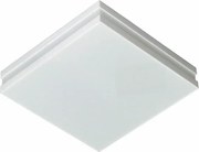 Plafon Led De Sobrepor Quadrado Aluminio Branco 25W Bilbao - LED BRANCO QUENTE (3000K)