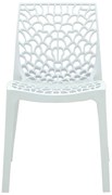 Cadeira Sala de Jantar kit 4 Gruvyer Branco R02 - D'Rossi