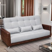 Sofá-Cama 2,00 m  3 Lugares Luxury - Linho Cinza Compose Whisky