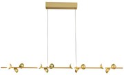 Pendente Mezzo 8,5X100Cm Led 30W 3000K Bivolt Alumínio Dourado - Usina...