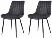 Kit 02 Cadeiras Celi Corino Preto Base Preta - 76793 Sun House
